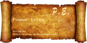Posner Erika névjegykártya